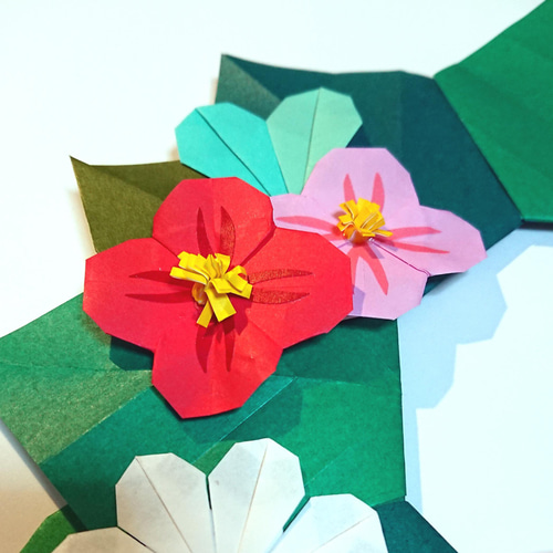 折り紙】お花のリース その他素材 pirka kampi 通販 11687326｜Creema