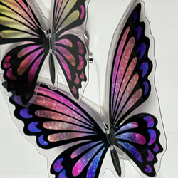 【送料込み】蝶々のステンドグラス風レインボーサンキャッチャー 10枚目の画像