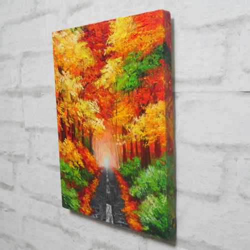 油絵 油彩 油彩画 絵画【紅葉の道】 絵画 HR 通販 11689668 油絵 油彩 油彩画 絵画【紅葉の道】 絵画 HR 通販 11689668