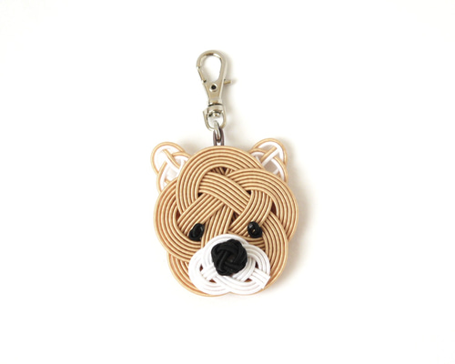 水引 柴犬のチャーム【ちゃいろ】 バッグチャーム 菜の花工房 通販