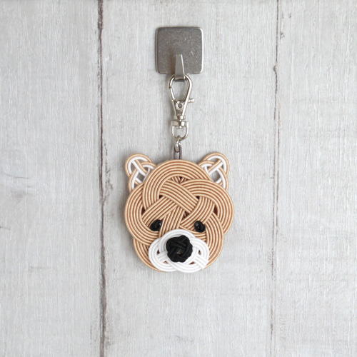 水引 柴犬のチャーム【ちゃいろ】 バッグチャーム 菜の花工房 通販