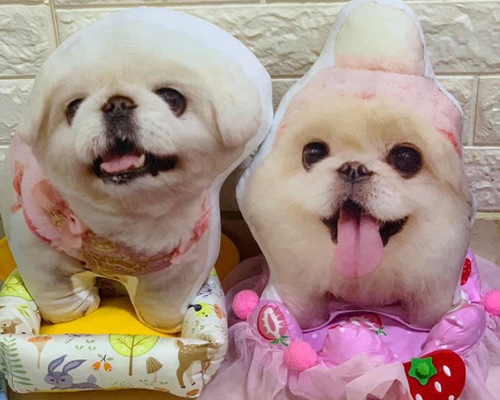 Furchin猫犬プリント両面タイトスカート Furchin猫犬プリント両面タイトスカート
