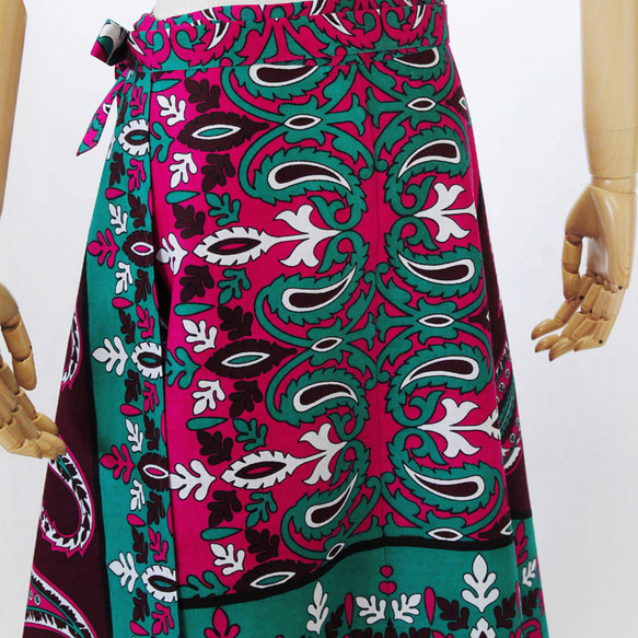 カンガの巻きスカート｜アフリカ布スカート ロングスカート アフリカンプリント 