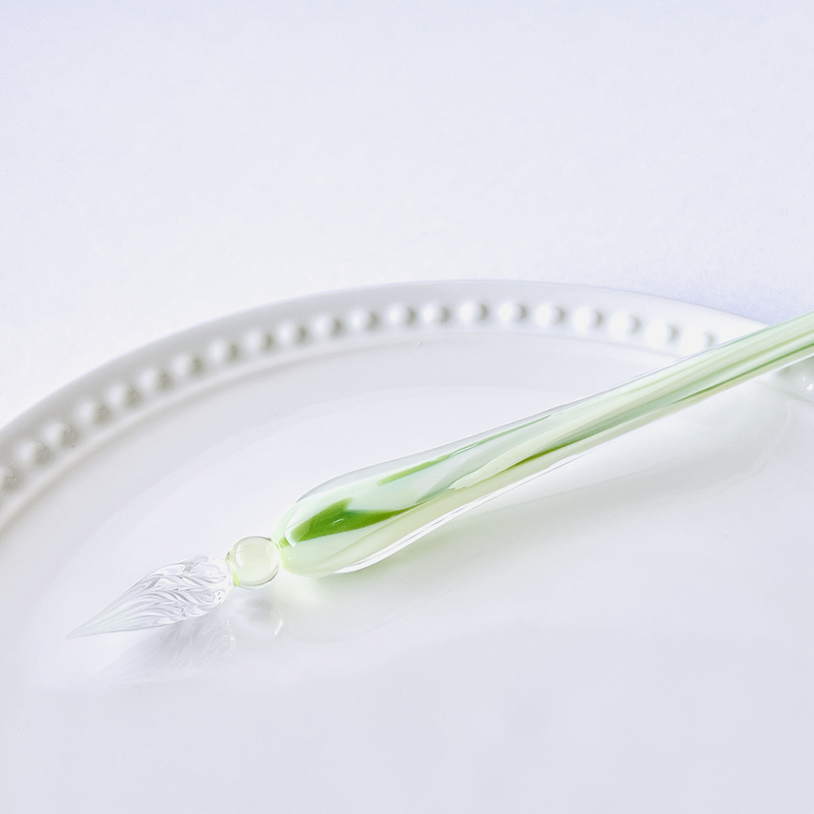 抹茶ミルクのガラスペン(細字)