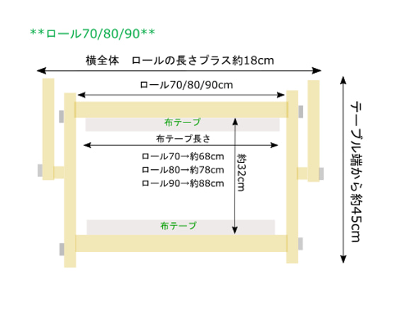 **木製の手芸道具**「スクロールフレームテーブル取り付けタイプ」テーブルに取り付ける刺しゅう枠　＃クロスステッチ 6枚目の画像