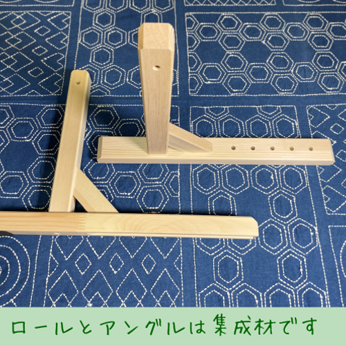 木製の手芸道具**「スクロールフレームテーブル取り付けタイプ