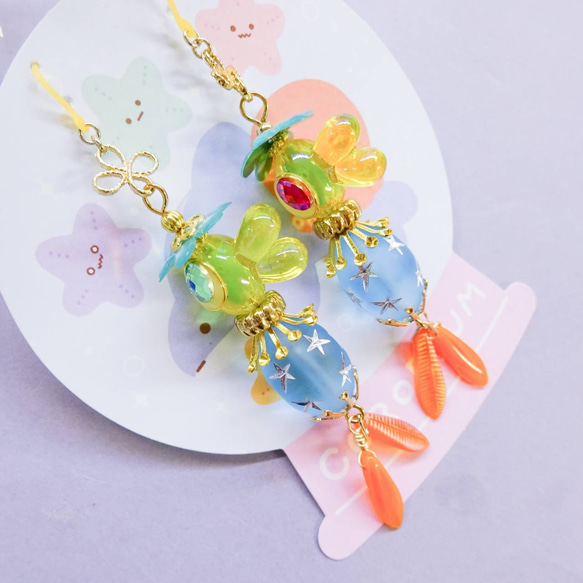 ミモザのビーズ刺繍ブローチ