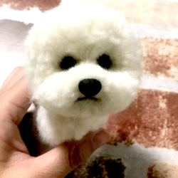 『受注製作』羊毛フェルト　犬　ビジョンフリーゼ　ハンドメイド　ぬいぐるみ　ペットロス　うちの子 2枚目の画像