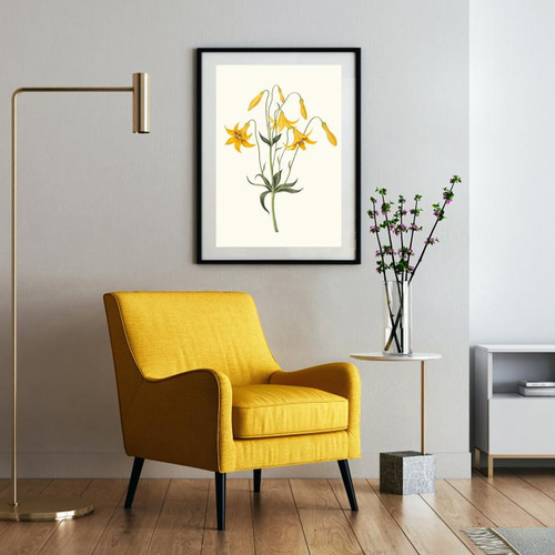 NO.117】黄色い花のフラワーアートポスター☆ナチュラルインテリア春色
