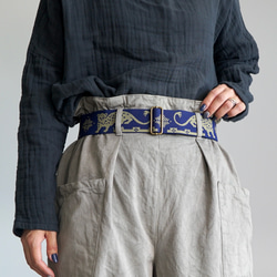 2way 寬工裝褲/卡其/三河紡織斜紋編織 第9張的照片