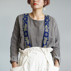 2way 寬工裝褲/本色/Mikawa 紡織斜紋組織 第8張的照片