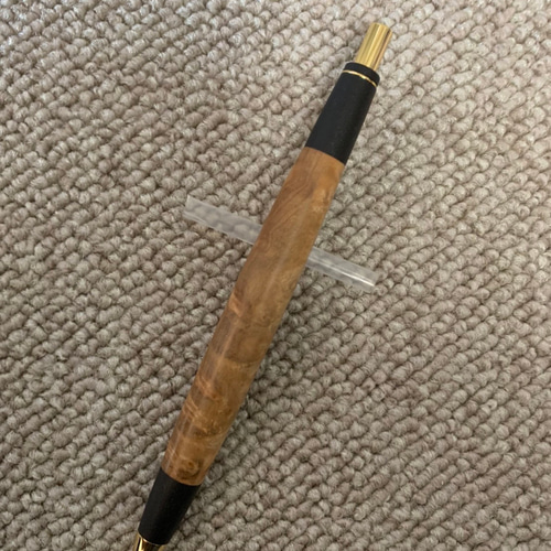 マーブルウッドボールペンorシャーペン 木軸 ペン・筆記用具 キツツキ