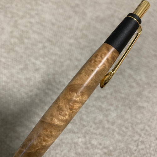 マーブルウッドボールペンorシャーペン 木軸 ペン・筆記用具 キツツキ