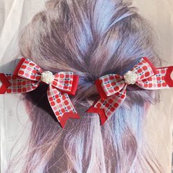 再販5【ラズベリーピンク】ナチュラルリボン♡ヘアゴム