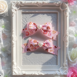 再販5【ラズベリーピンク】ナチュラルリボン♡ヘアゴム