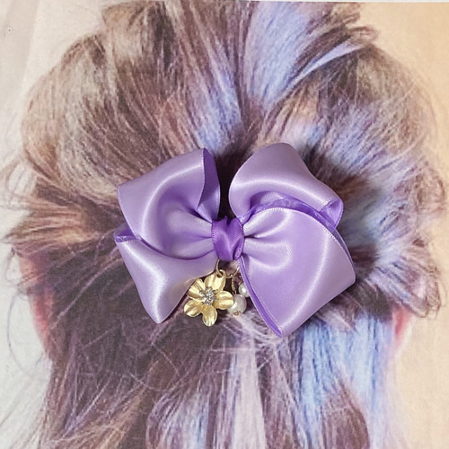 オーガンジーリボン ヘアゴム ラプンツェル