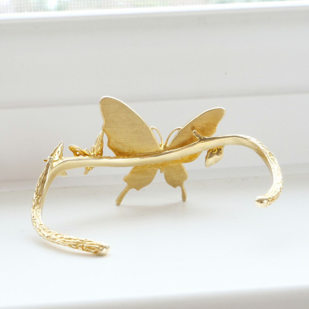 本物の蝶の羽　舞蝶バングル　ドクソコパチェルビナ　[zps034g-gr]