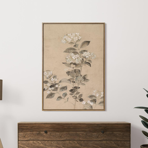 NO.125】紫陽花の日本画アートポスター☆お正月ヴィンテージ和柄水墨画