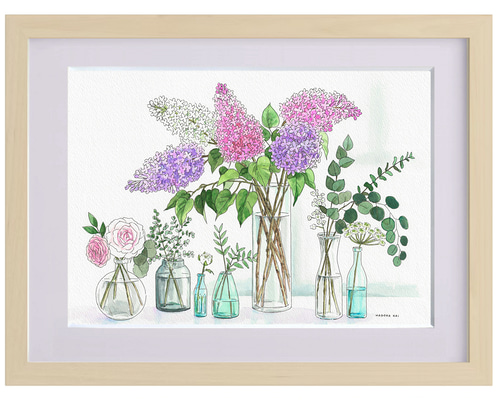 油絵 絵画 【ライラック】 高橋哲夫「ライラック」油絵・F6号 絵画買取・販売の小竹美術