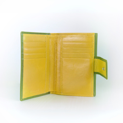 【生産終了品】AETHER マルグリート　イエロー　二つ折り財布 生産終了品】AETHER マルグリート イエロー 二つ折り財布 2025年最新