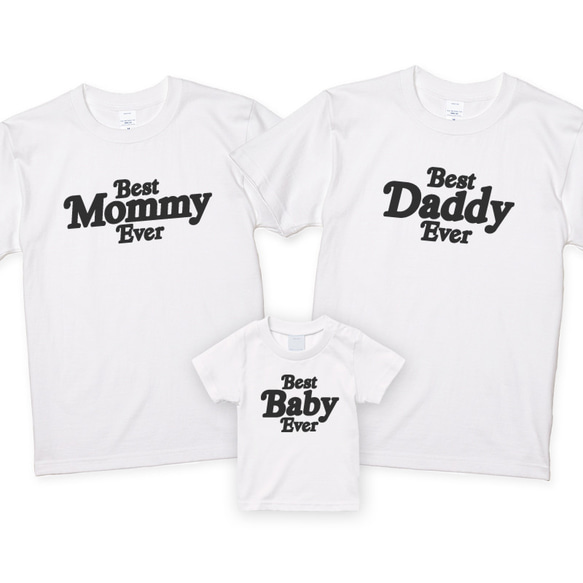 家族Tシャツ 3枚セット ニューボーンフォト ファミリーTシャツ Daddy Mommy Baby F05 1枚目の画像