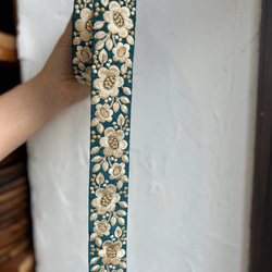 インド刺繍リボン ブレード  幅42mmグリーン(26) 4枚目の画像