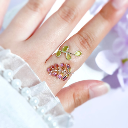 Twisted Flower- Wisteria 藤のワイヤーリング(フォークリング) 指輪