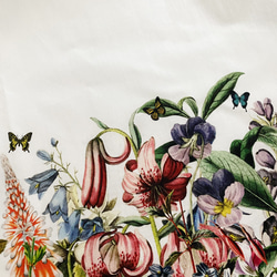 花の楽園 ボタニカル柄(ホワイト) ギャザースカート 6枚目の画像