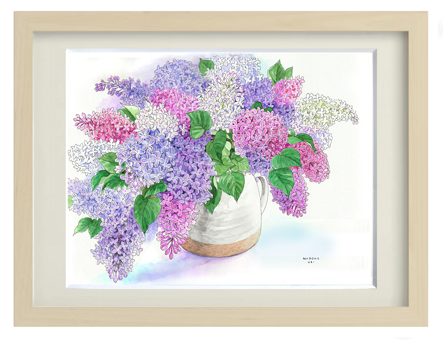 油絵 絵画 【白と紫のライラック】 絵画 HR 通販 15985244
