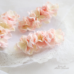 Floral barrette -peach pink 第1張的照片