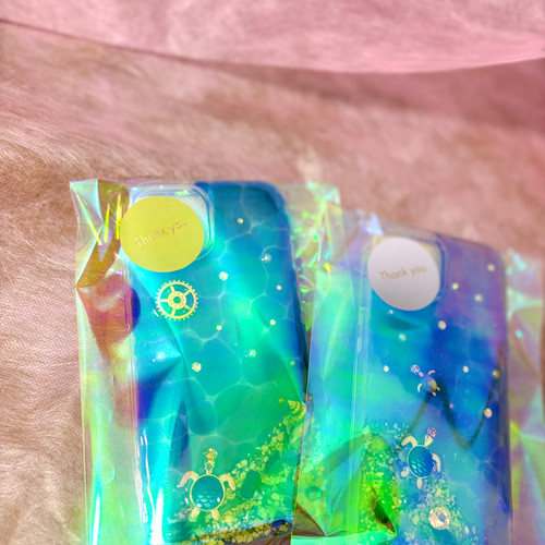 海からのプレゼントレジン iPhone全対応 iPhone17 歯車幸運を運ぶ