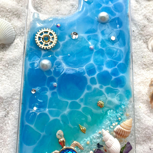 海からのプレゼントレジン iPhone全対応 iPhone17 歯車幸運を運ぶ