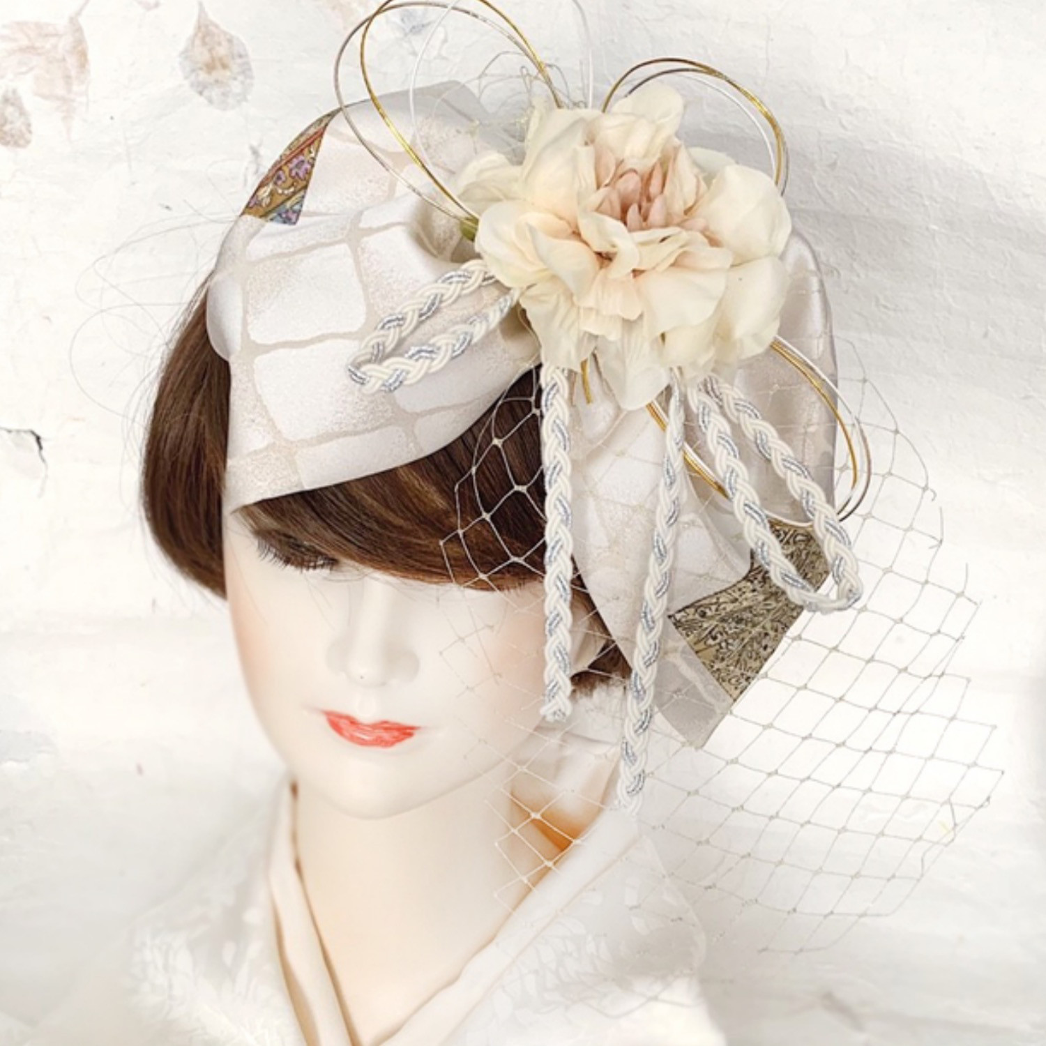 和装　成人式　結婚式　大正ロマン　ふわりひらり大人のチュールリボン　はんなり小径