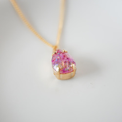 Small Drop Bijoux 項鍊蕾絲花朵粉色（14kgf多變）N-383 第3張的照片