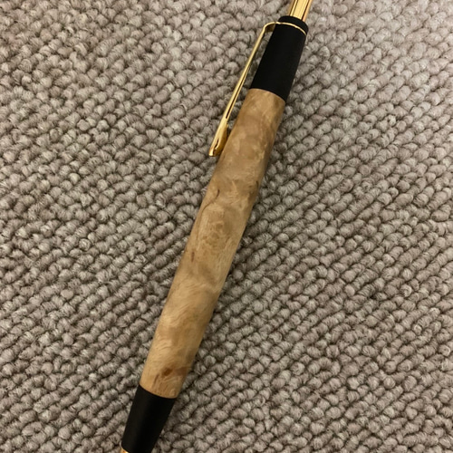 マーブルウッドボールペンorシャーペン 木軸 ペン・筆記用具 キツツキ