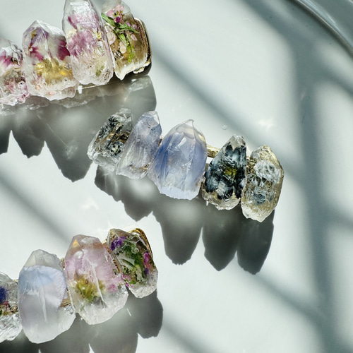 10点新色追加しました！再販×13♡選べる鉱物植物標本 ドライフラワーの