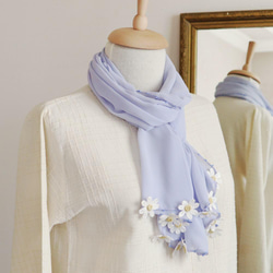 [Resale] OYA Chiffon shawl [DAISY] Pale Iris 第6張的照片