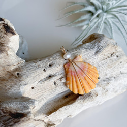 ハワイ発送 フラワー ピカケピアス コーラルピンク14KGF