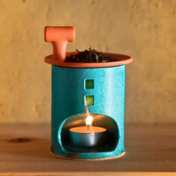 Tea Incense Burner】茶香炉（煙突おうち）- ミニ（シロ）※抗菌