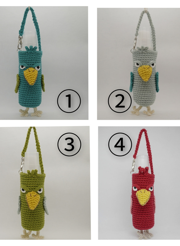 ハシビロコウ あみぐるみ ハンド ジェル ホルダー ハシビロコウ 消毒液