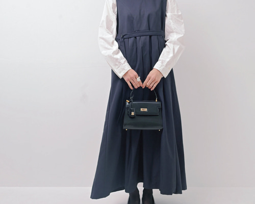 ワンピース　ハンドメイド フォーマルに◎フレンチAラインのロングワンピース【着丈選べる