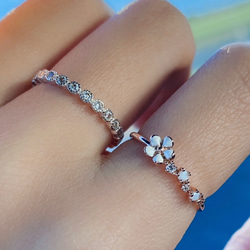 ✿胸キュンフラワーシルバーリング✿R3772 11枚目の画像