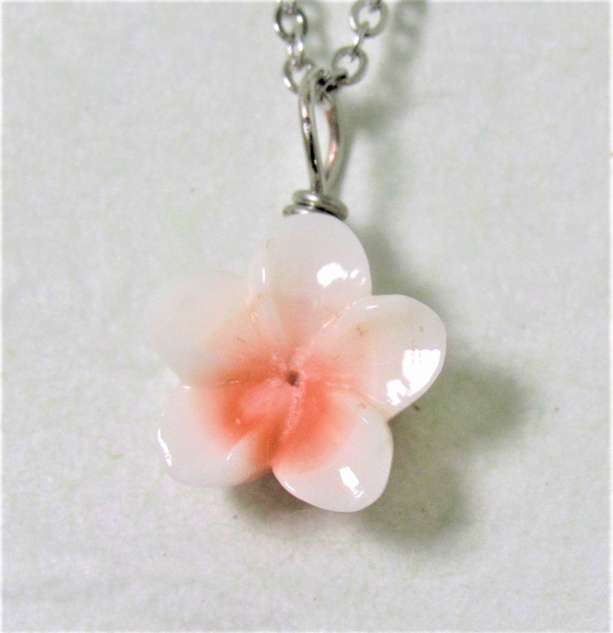 宝石珊瑚　さんご　花ペンダント・ネックレス　アクセサリ－・ジュエリ－　No－01295 4,810円