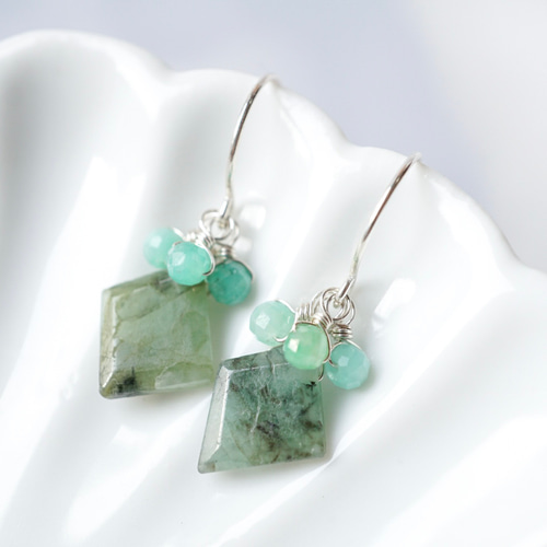 緑の春風」エメラルド ネックレス 天然石 5月 誕生石 silver925