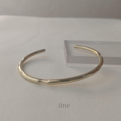 角度によって印象変化*ほどよい太さの*真鍮バングル    #3 2枚目の画像