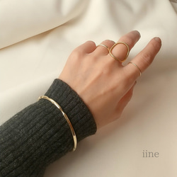 角度によって印象変化*ほどよい太さの*真鍮バングル    #3 6枚目の画像