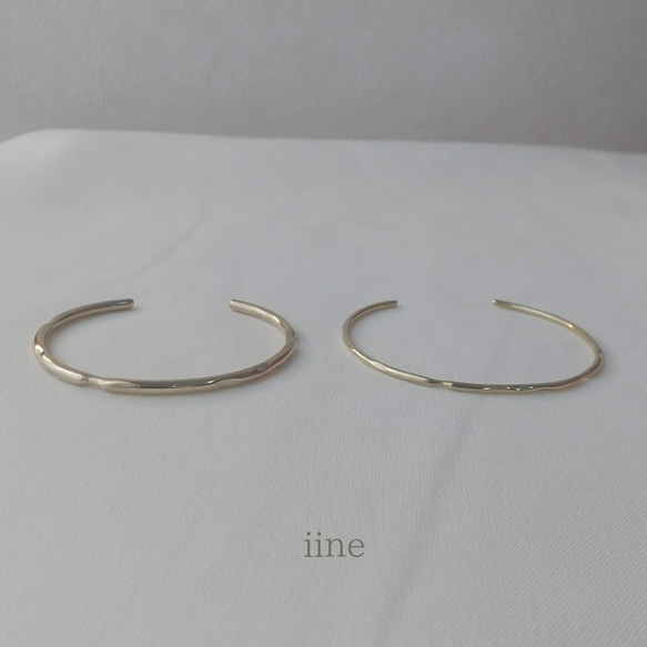 角度によって印象変化*ほどよい太さの*真鍮バングル    #3 10枚目の画像