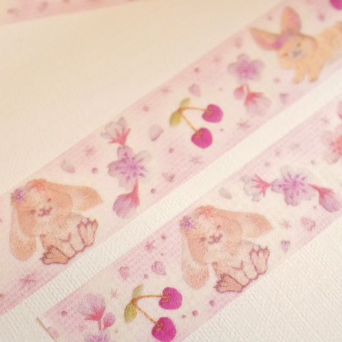 マスキングテープ] ✳︎動物刺繍デザイン✳︎ Cherry blossom