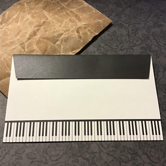 ピアノレターセット　定形郵便サイズ 3枚目の画像