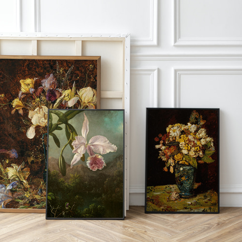 NO.136】蘭の花の絵画のアートポスター☆山森ボタニカル